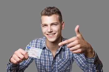 Young Man With Drivers License